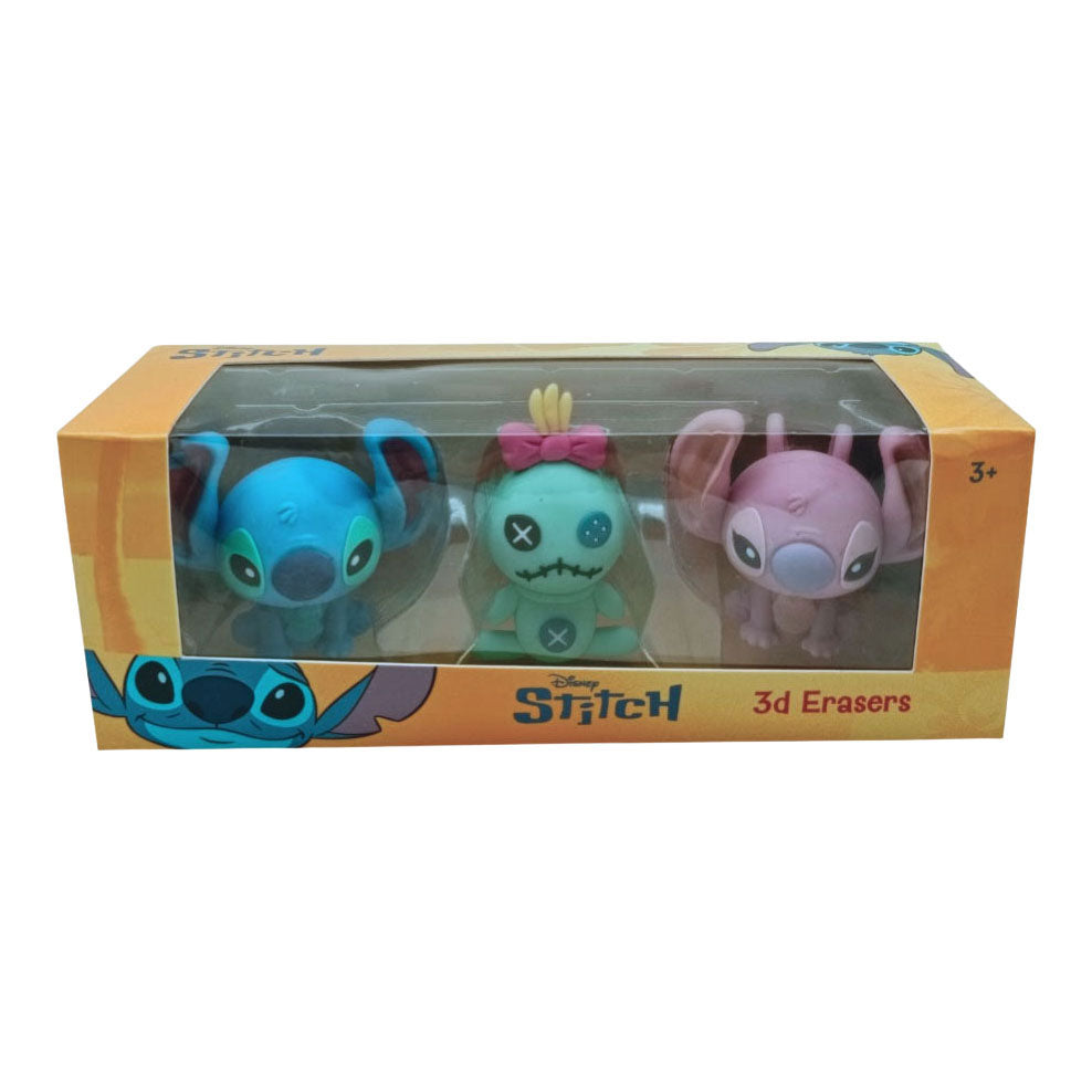 Disney Stitch 3d figuurgummen, 3st.