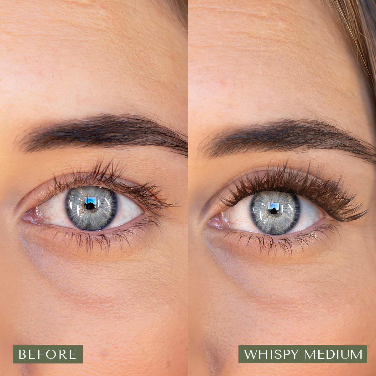 Starterkit Pre-Glued Whispy Medium (Brown) - Press-On Lashes-4