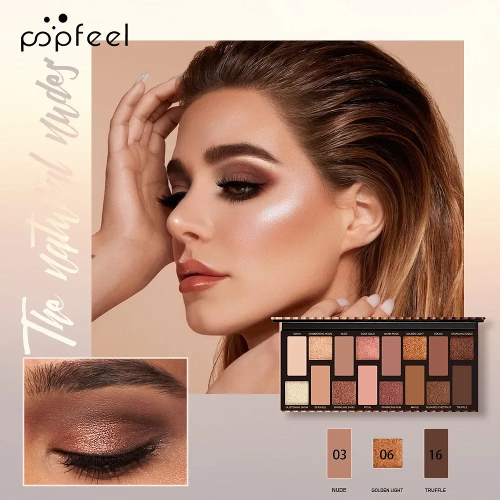 16 Color Glitter Eyeshadow Palette Waterproof