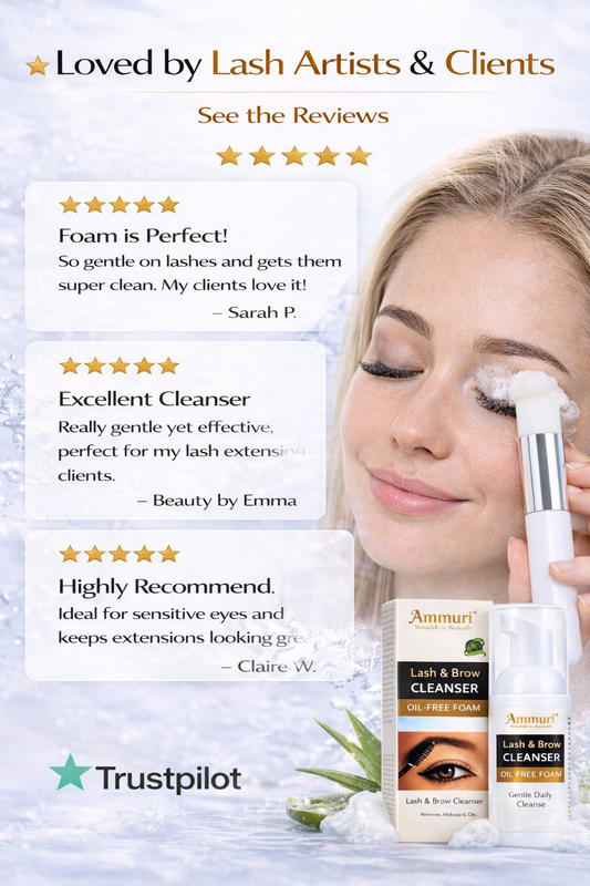 Eyelash Extension Shampoo & Lash Brow Cleansing Kit | Ammuri