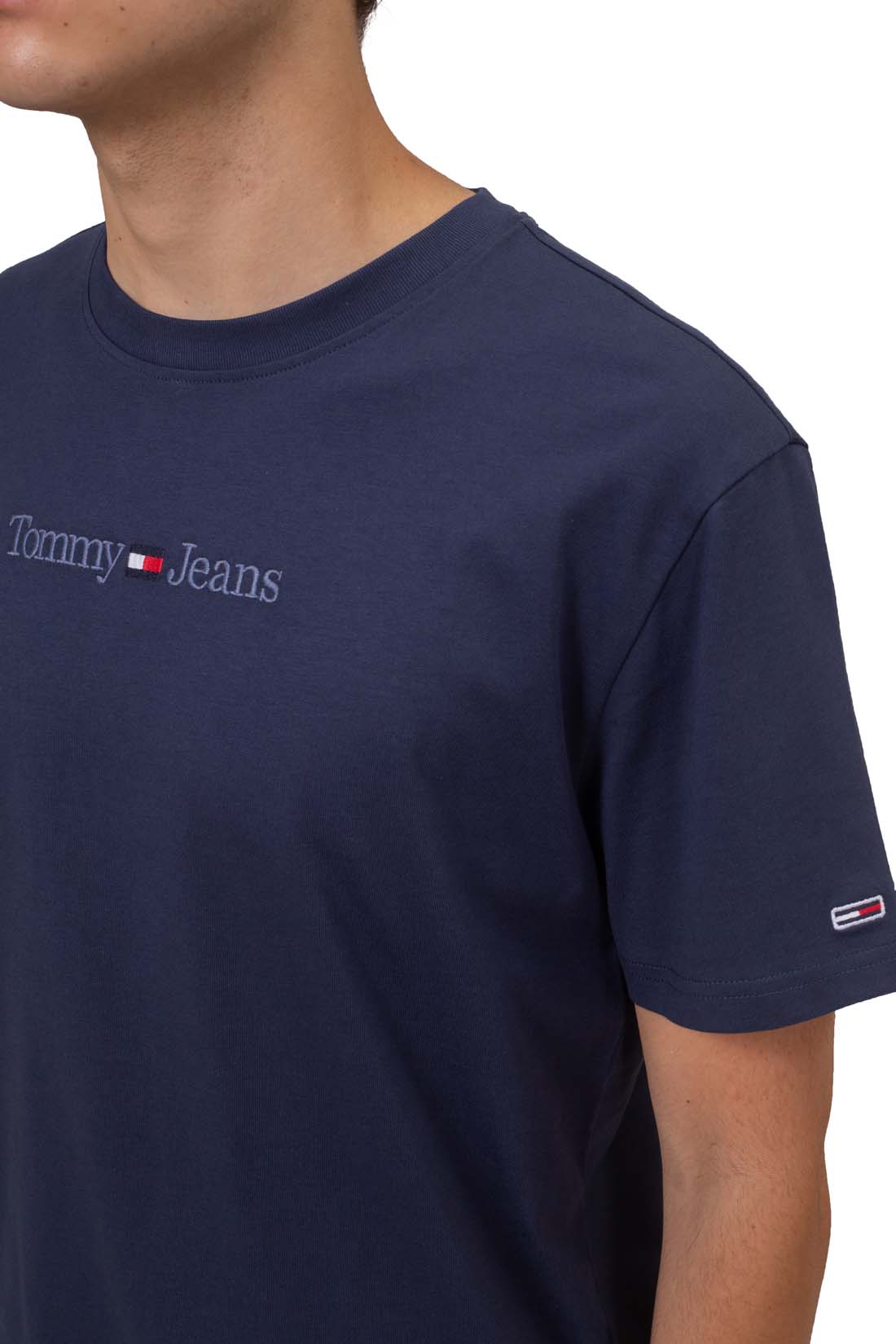 TOMMY JEANS - Men's regular T-shirt with tonal logo embroidered  - Size XL