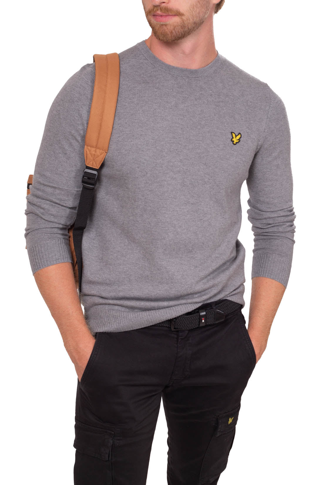 LYLE & SCOTT - Men's essential wool logo sweater  - Size KN400VCW635-M