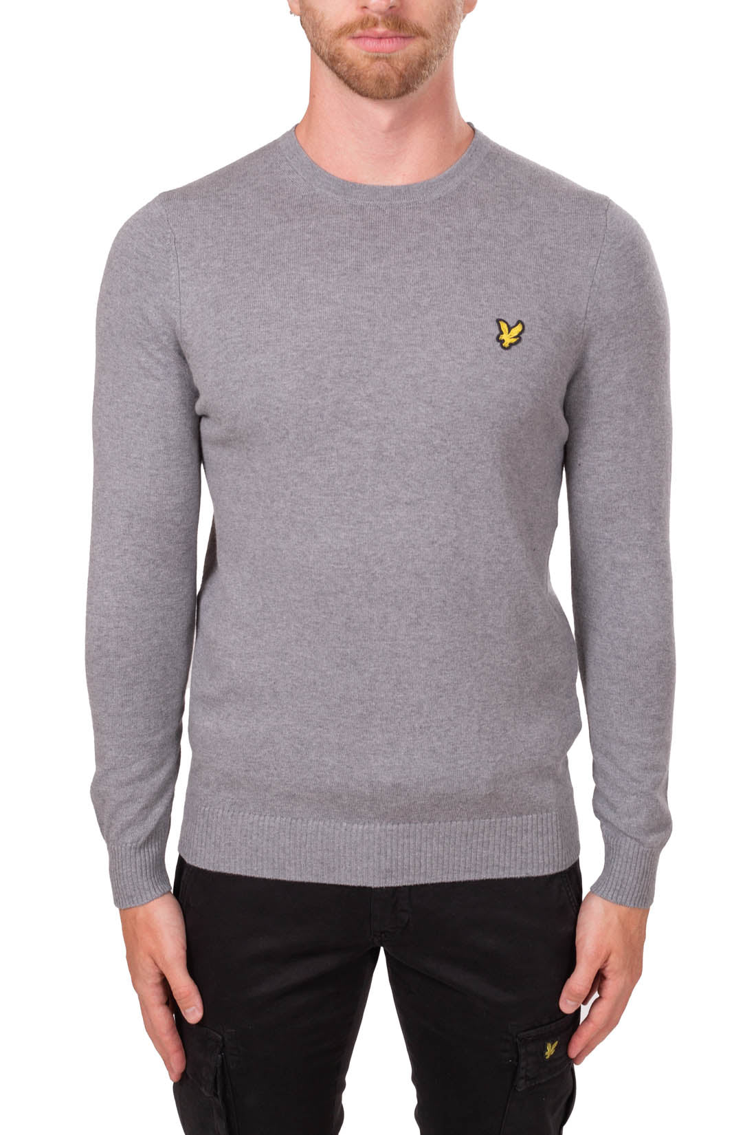 LYLE & SCOTT - Men's essential wool logo sweater  - Size KN400VCW635-M