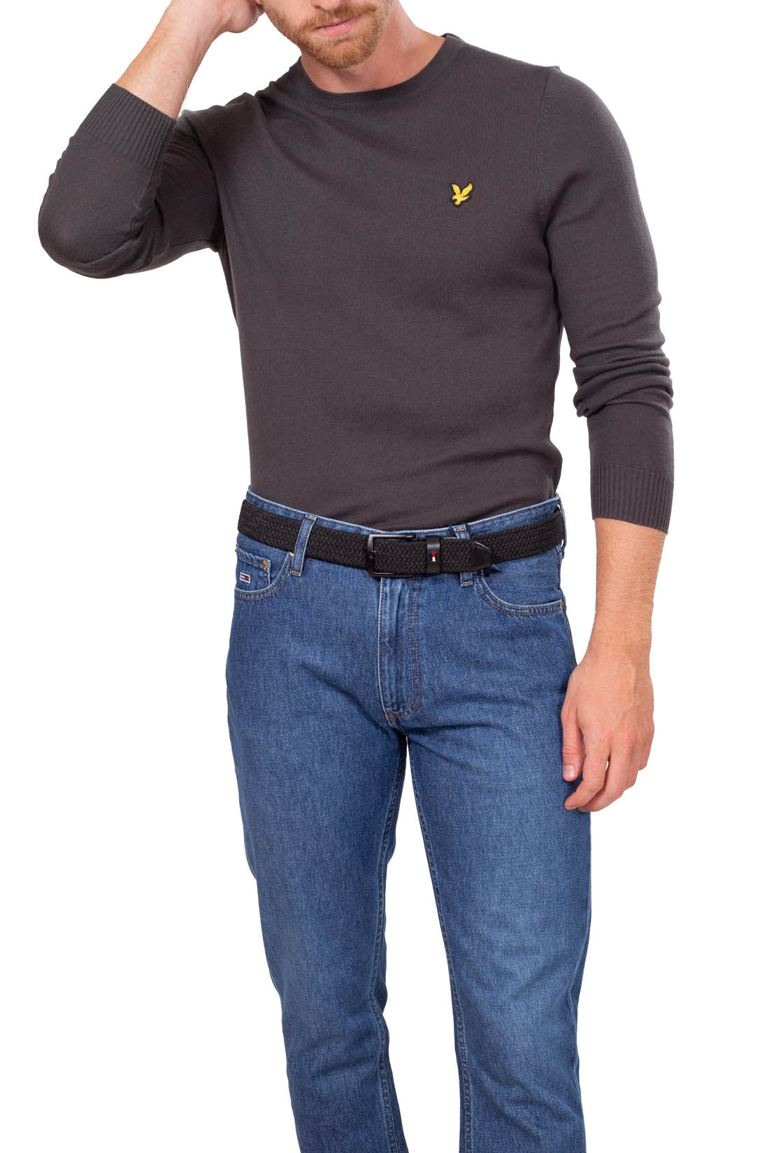 LYLE & SCOTT - Men's essential wool logo sweater  - Size KN400VCW635-M