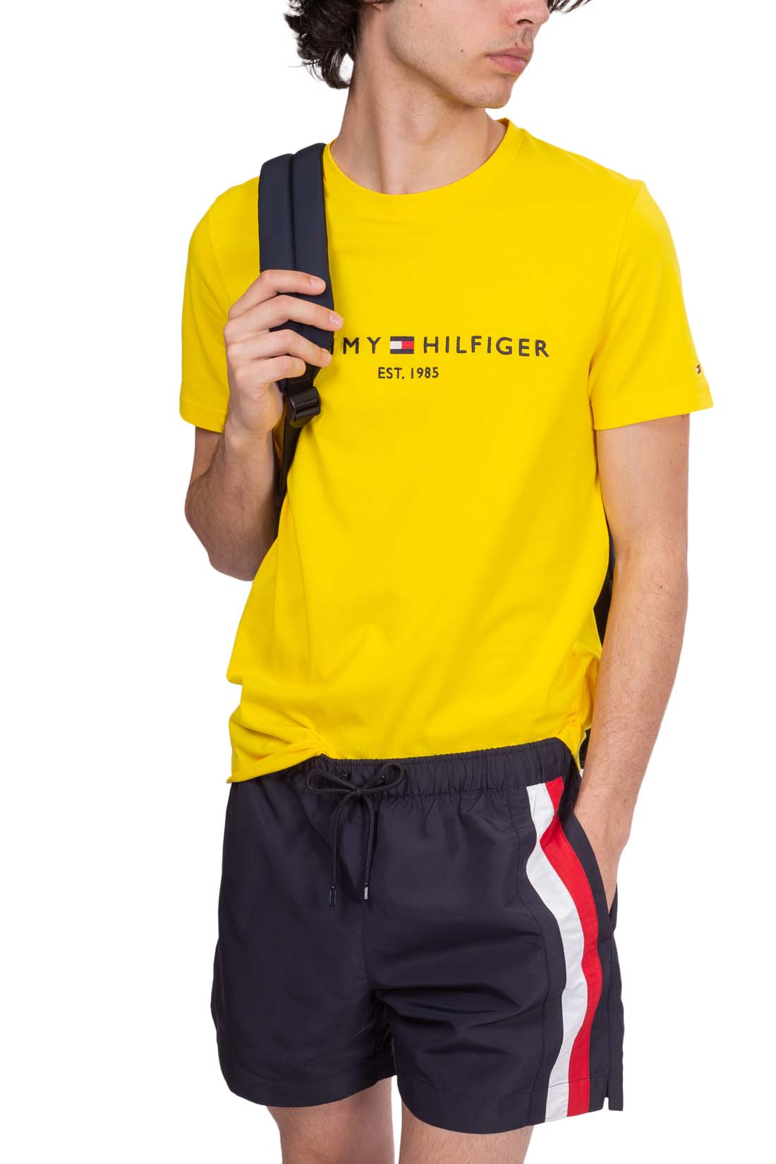 TOMMY HILFIGER - Men's basic regular T-shirt with logo  - Size XXL
