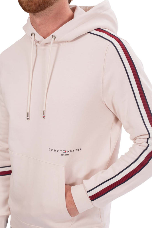 TOMMY HILFIGER - Men's hoodie with signature taping