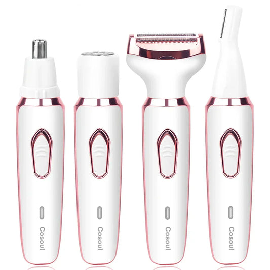 4 in 1 Electric Razor for Women Hair Trimmer White