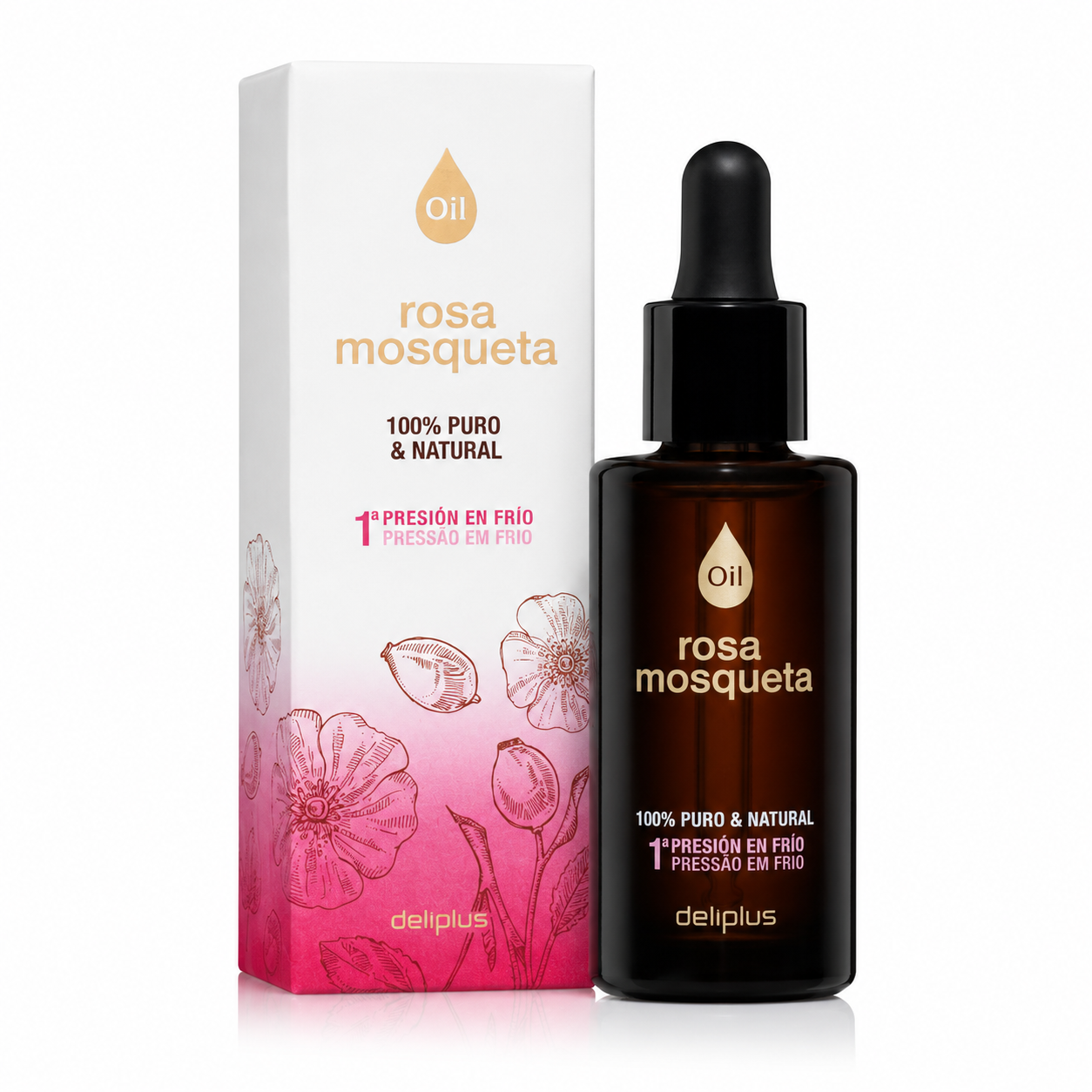 Deliplus – Huile de Rose Musquée 100% Pure Régénérante