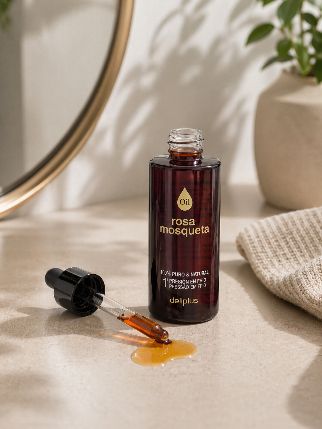 Deliplus – Huile de Rose Musquée 100% Pure Régénérante